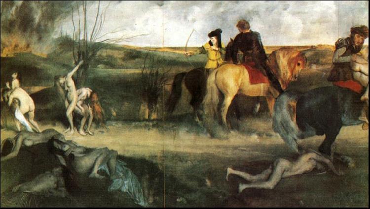 Edgar Degas Medieval War Scene oil painting picture